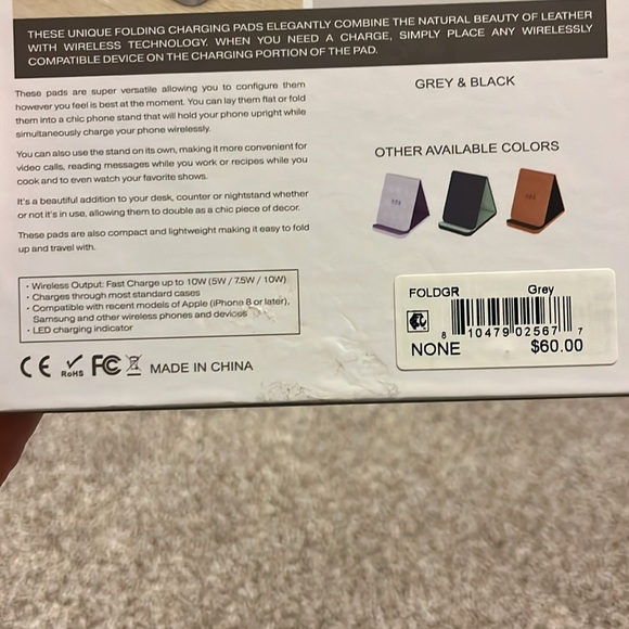 Leather wireless charging pad/stand - Picture 5 of 5